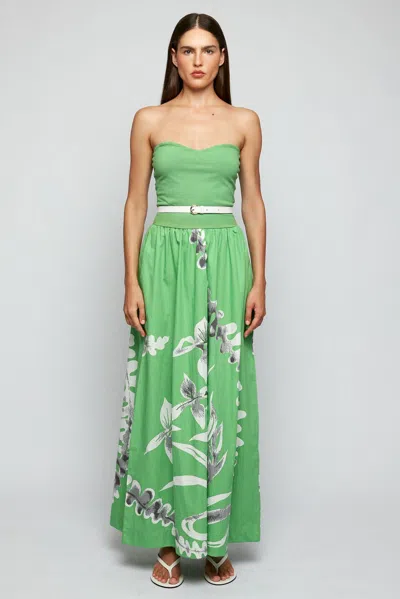 S/w/f Boutique Split Bodice Midi In Green