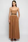 S/w/f Boutique Split Bodice Midi In Brown