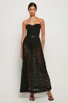 S/w/f Boutique Split Bodice Midi In Black