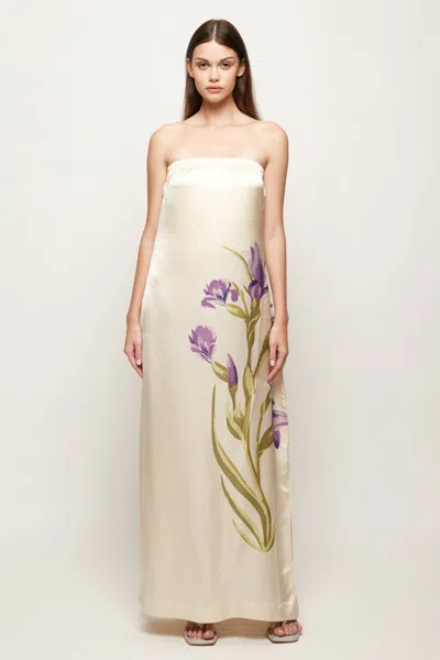 S/w/f Boutique Strapless Column Maxi In Multi