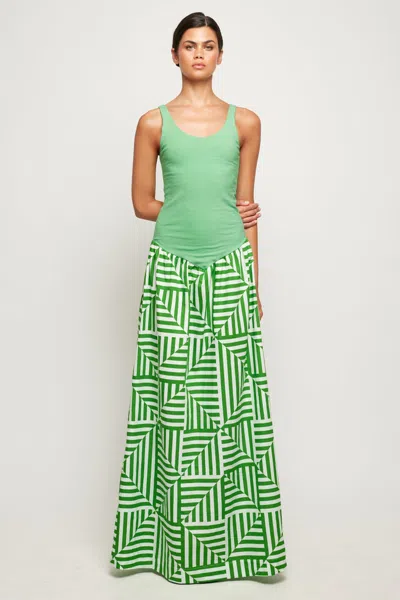 S/w/f Boutique Stretch Singlet Maxi In Green