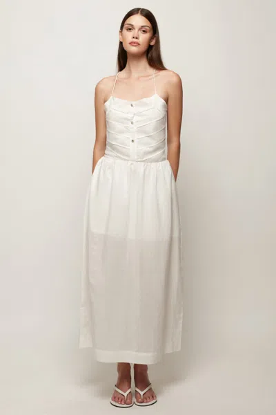 S/w/f Boutique Structured Bodice Midi In White