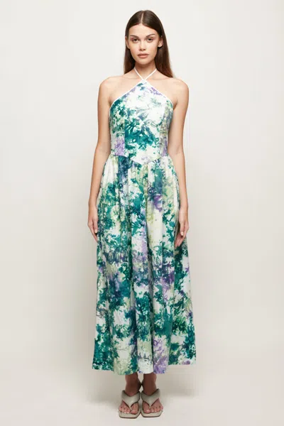 S/w/f Boutique Structured Halter Midi In Green