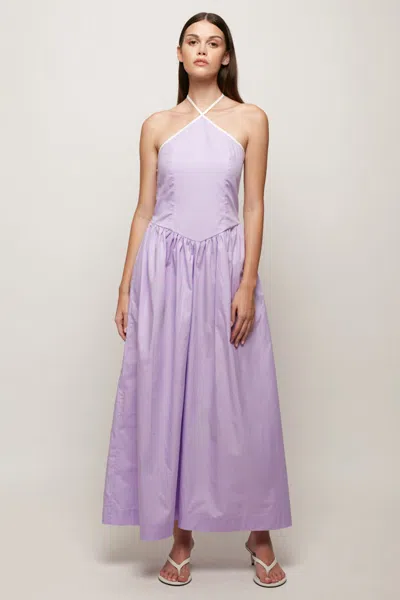 S/w/f Boutique Structured Halter Midi In Purple