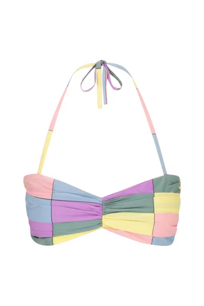 S/w/f Boutique Sweetheart Halter Crop In Multi