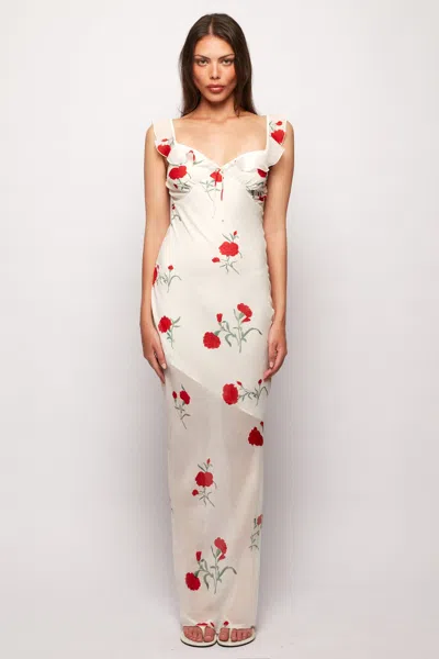 S/w/f Boutique Sweetheart Neck Bias Slip Dress In White