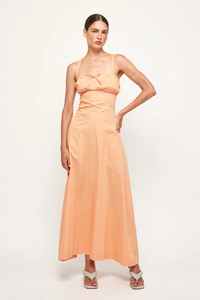 S/w/f Boutique Tie Up Bust Midi In Orange