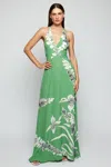 S/w/f Boutique Twist Front Maxi In Green