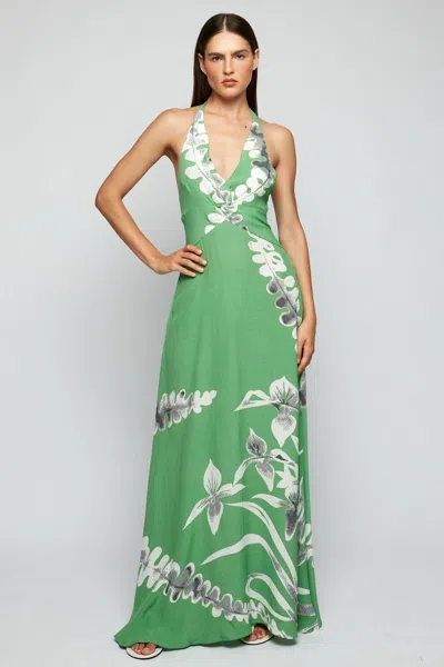 S/w/f Boutique Twist Front Maxi In Green