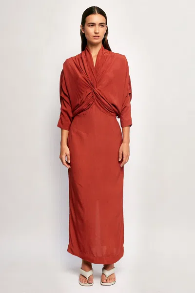 S/w/f Boutique Twist Front Midi In Yellow