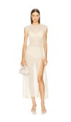 S/w/f Cap Sleeve Midi Dress In White