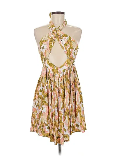 Pre-owned S/w/f Casual Dress In Yellow