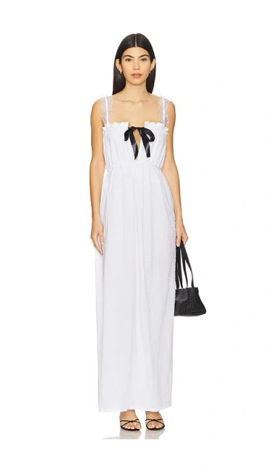 S/w/f Classic Bow Maxi Dress In White