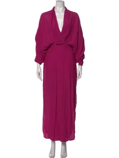 Pre-owned S/w/f Cowl Neck Long Dress In Purple