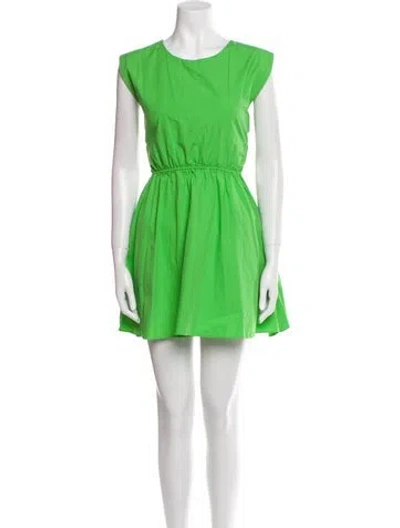 Pre-owned S/w/f Crew Neck Mini Dress In Multi