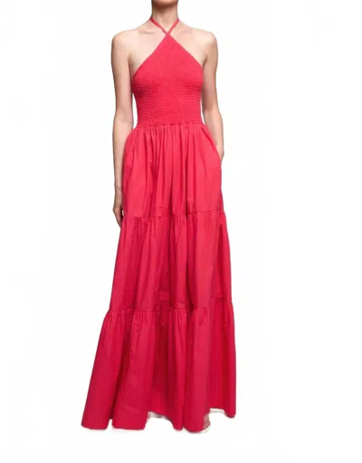 S/w/f Diamond Tiered Maxi Dress In Rosado In Pink