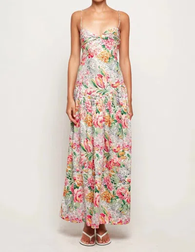 S/w/f Fitted Midi Dress In Floral In Multi