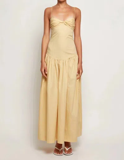 S/w/f Fitted Midi Dress In Honey Cream In Brown
