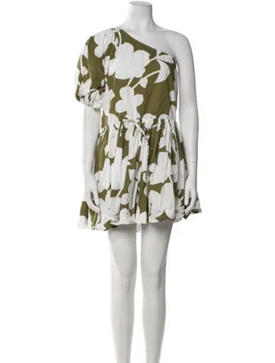 Pre-owned S/w/f Floral Print Mini Dress In Multi