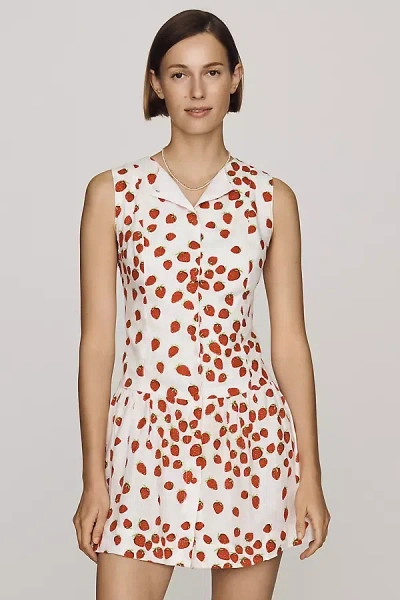 S/w/f Linen A-line Mini Dress In Multi