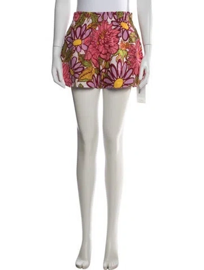 Pre-owned S/w/f Linen Mini Shorts In Multi