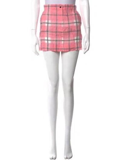 Pre-owned S/w/f Linen Mini Skirt W/ Tags In Pink