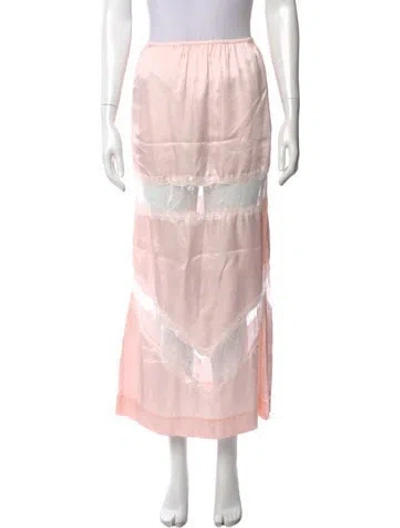 Pre-owned S/w/f Midi Length Skirt W/ Tags In Pink