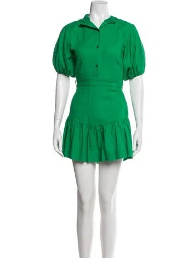 Pre-owned S/w/f Mini Dress In Green