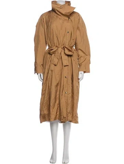 Pre-owned S/w/f Nylon Trench Coat W/ Tags In Brown