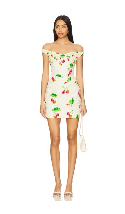 S/w/f Off Shoulder Pleated Mini Dress In White