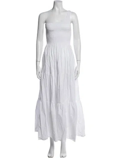 Pre-owned S/w/f One-shoulder Long Dress In White
