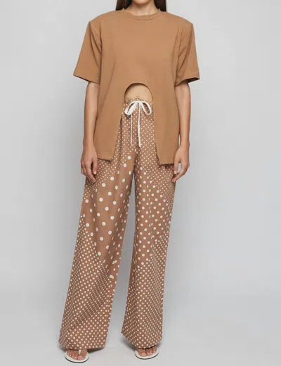 S/w/f Relaxed Polka Dot Pant In Brown