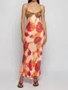S/w/f Ruched Bra Slip Dress In Field Of Dreams In Multi