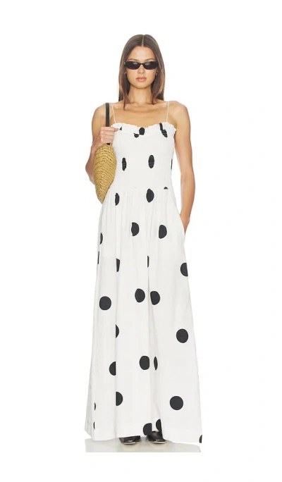 S/w/f Ruffled Bodice Maxi Dress In White