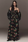 S/w/f Sleeveless Sweetheart A-line Maxi Dress In Black