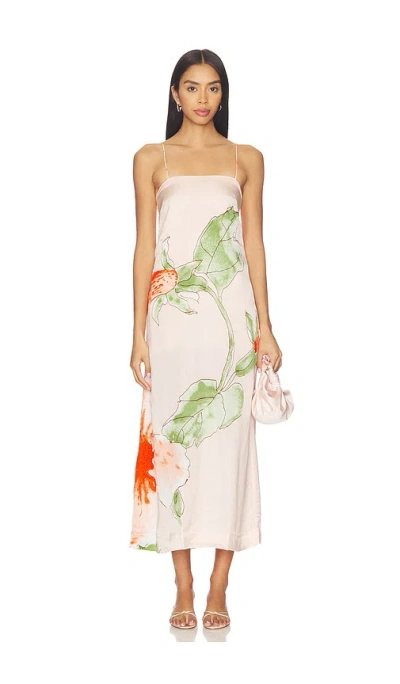 S/w/f Spaghetti Strap Midi Dress In White