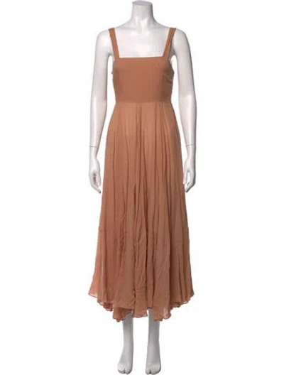 Pre-owned S/w/f Square Neckline Long Dress In Neutrals