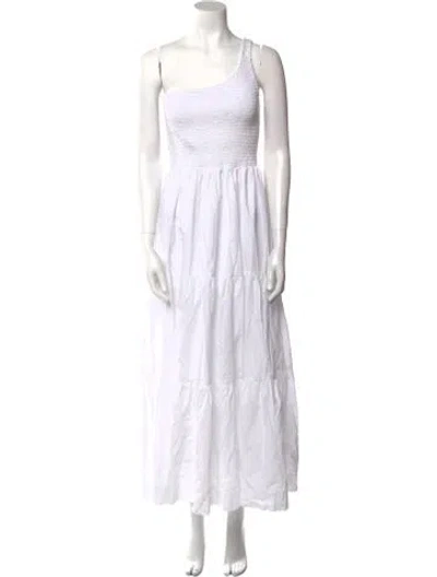 Pre-owned S/w/f Square Neckline Long Dress In White