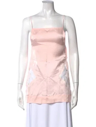 Pre-owned S/w/f Square Neckline Sleeveless Top W/ Tags In Pink