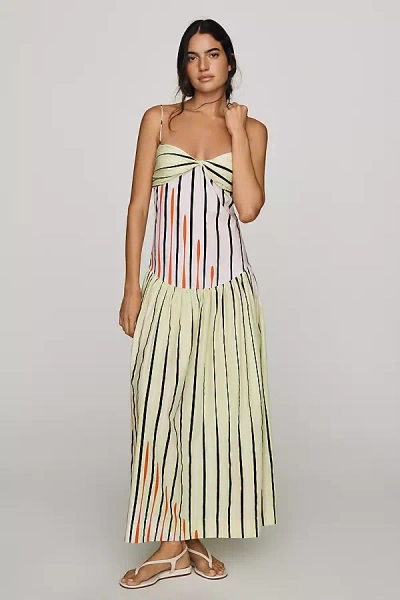 S/w/f Strapless Drop Waist Maxi Dress In Multi