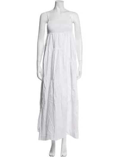 Pre-owned S/w/f Strapless Long Dress W/ Tags In White