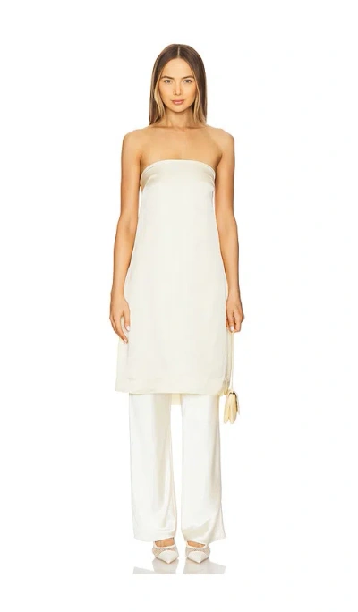 S/w/f Strapless Midi Top In Porcelain