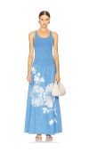 S/w/f Stretch Singlet Maxi Dress In Blue