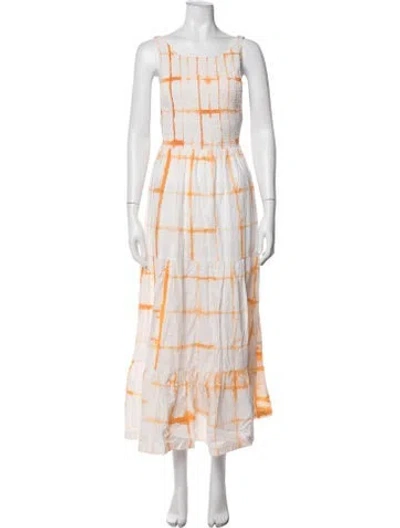 Pre-owned S/w/f Tie-dye Print Long Dress In Multicolor