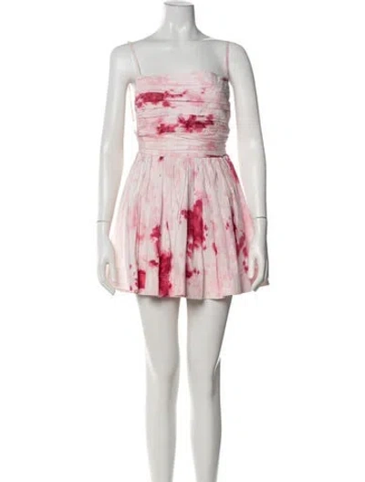Pre-owned S/w/f Tie-dye Print Mini Dress In Pink