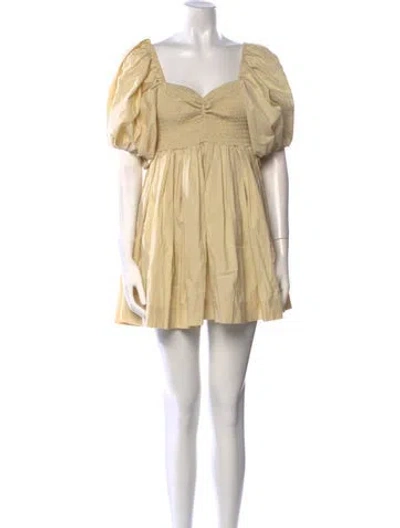 Pre-owned S/w/f V-neck Mini Dress