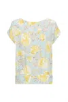S/w/f Women's 3/4 Open Back Top In Yellow Rose In Multi