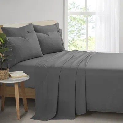 Swift Home Bamboo Rayon Blend Sheet Set With Extra Pillowcases In Charcoal