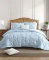 Swift Home Classic Stripes Pintuck 2-pc. Comforter Set, Twin In Blue