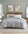 Swift Home Classic Stripes Pintuck 2-pc. Comforter Set, Twin In Grey